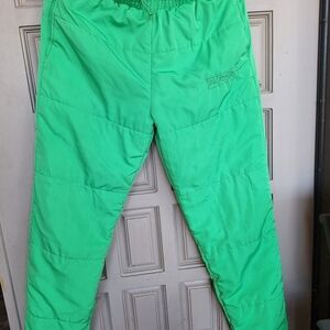 Pantone Forever 21 Kids SzS Ski Pants Green Drawstring Wiast/Cuffs NWOT